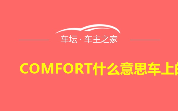 COMFORT什么意思车上的