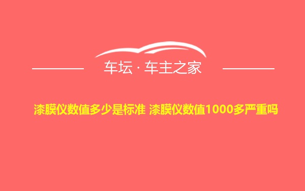 漆膜仪数值多少是标准 漆膜仪数值1000多严重吗