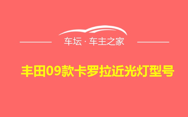 丰田09款卡罗拉近光灯型号