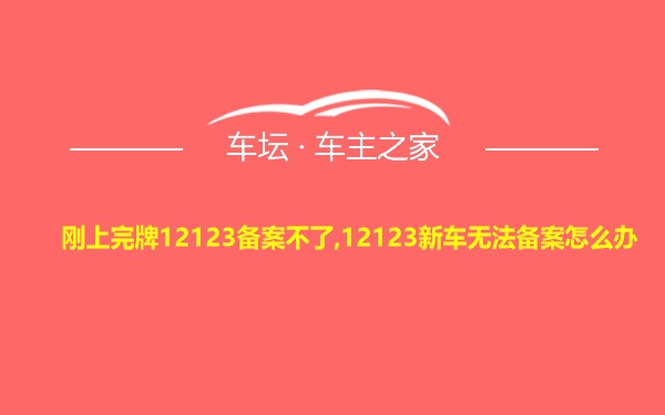 刚上完牌12123备案不了,12123新车无法备案怎么办