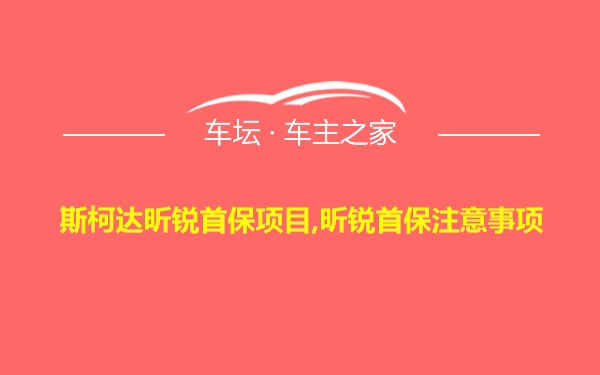 斯柯达昕锐首保项目,昕锐首保注意事项