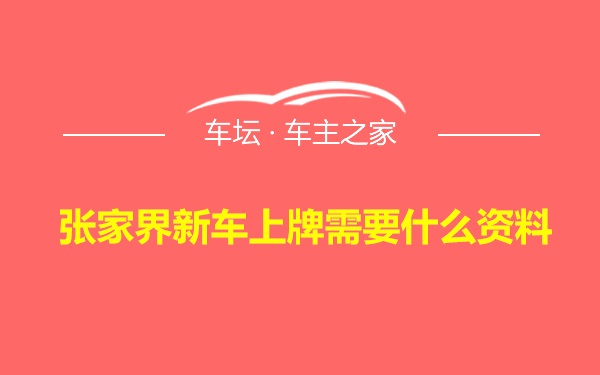 张家界新车上牌需要什么资料