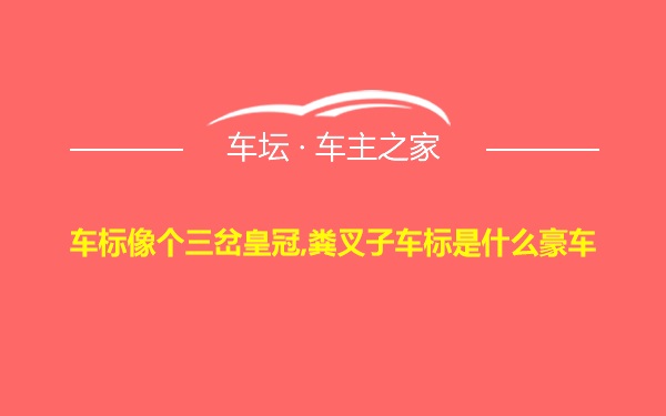 车标像个三岔皇冠,粪叉子车标是什么豪车