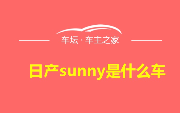 日产sunny是什么车