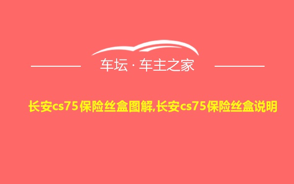 长安cs75保险丝盒图解,长安cs75保险丝盒说明