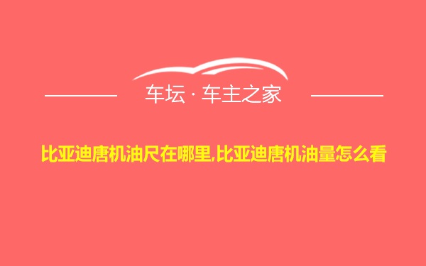 比亚迪唐机油尺在哪里,比亚迪唐机油量怎么看