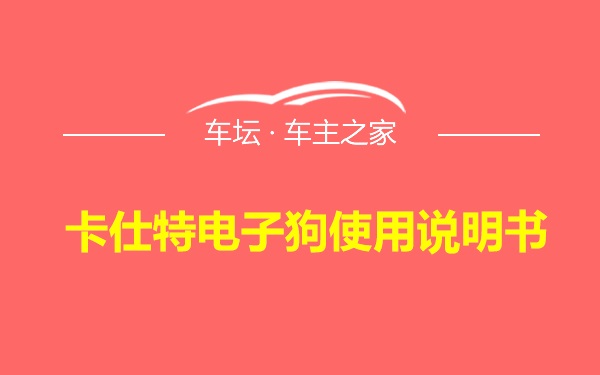 卡仕特电子狗使用说明书