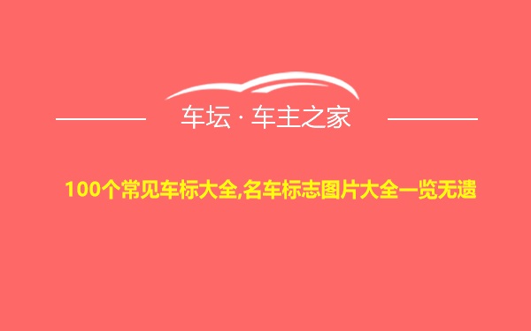 100个常见车标大全,名车标志图片大全一览无遗