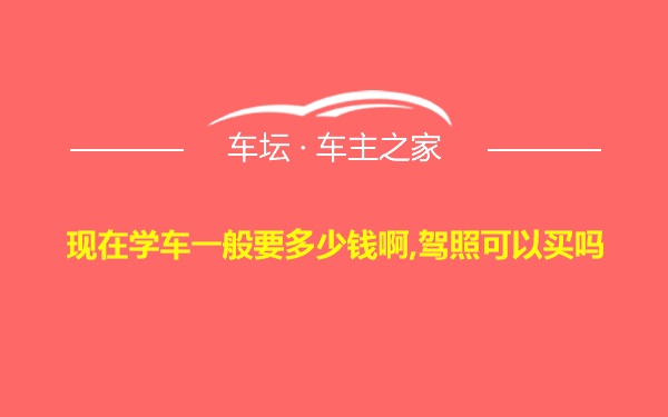 现在学车一般要多少钱啊,驾照可以买吗