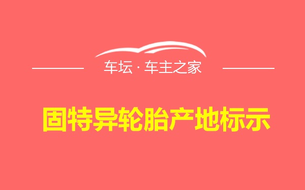 固特异轮胎产地标示