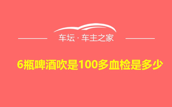 6瓶啤酒吹是100多血检是多少