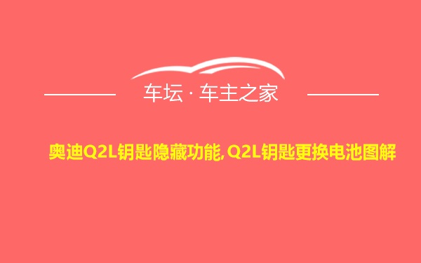 奥迪Q2L钥匙隐藏功能,Q2L钥匙更换电池图解