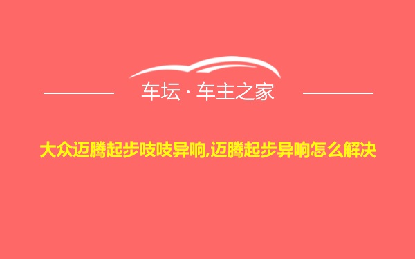 大众迈腾起步吱吱异响,迈腾起步异响怎么解决