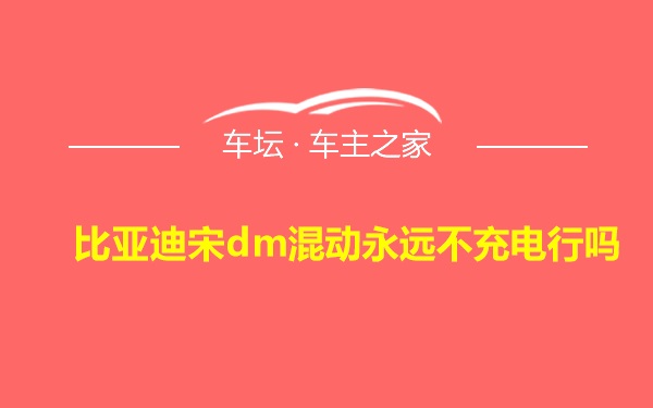 比亚迪宋dm混动永远不充电行吗