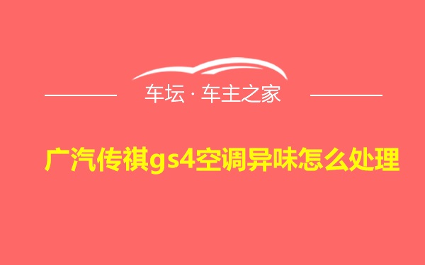 广汽传祺gs4空调异味怎么处理