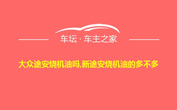 大众途安烧机油吗,新途安烧机油的多不多