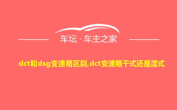 dct和dsg变速箱区别,dct变速箱干式还是湿式