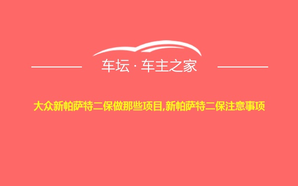 大众新帕萨特二保做那些项目,新帕萨特二保注意事项