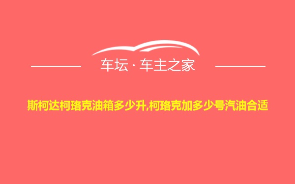 斯柯达柯珞克油箱多少升,柯珞克加多少号汽油合适