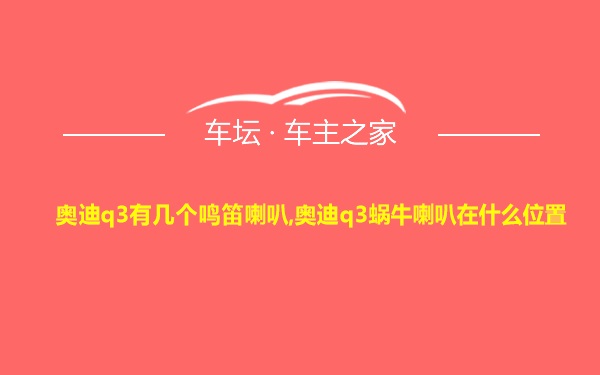 奥迪q3有几个鸣笛喇叭,奥迪q3蜗牛喇叭在什么位置