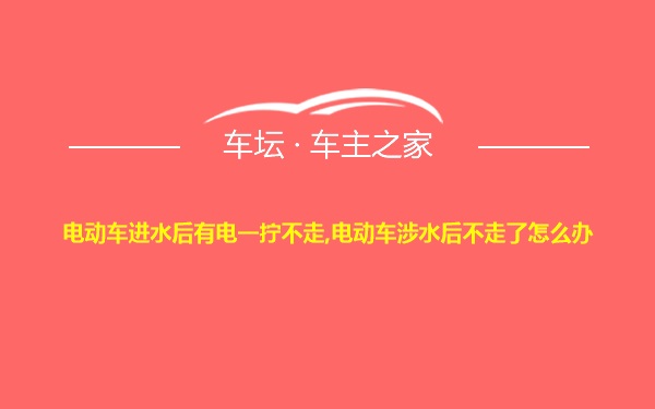 电动车进水后有电一拧不走,电动车涉水后不走了怎么办