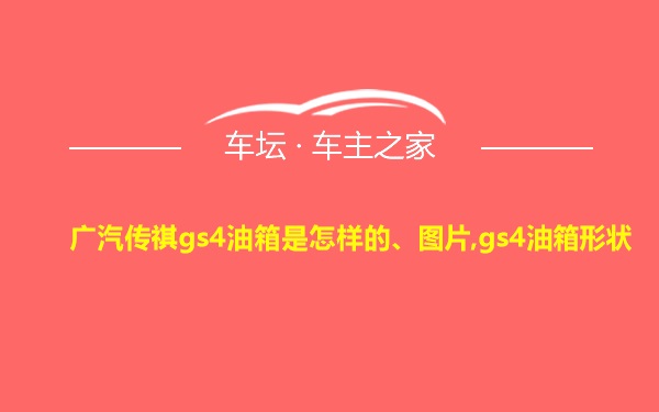 广汽传祺gs4油箱是怎样的、图片,gs4油箱形状