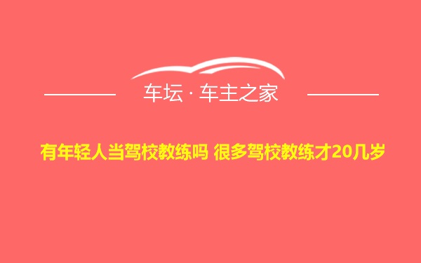 有年轻人当驾校教练吗 很多驾校教练才20几岁